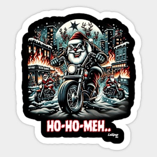 Rebel Santa Rider's Blazing Trail - A Xmas December Claus Sticker